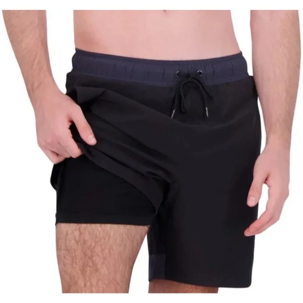 Spyder Men's M Swim Shorts Black Performance Athletic Shorts 7.5